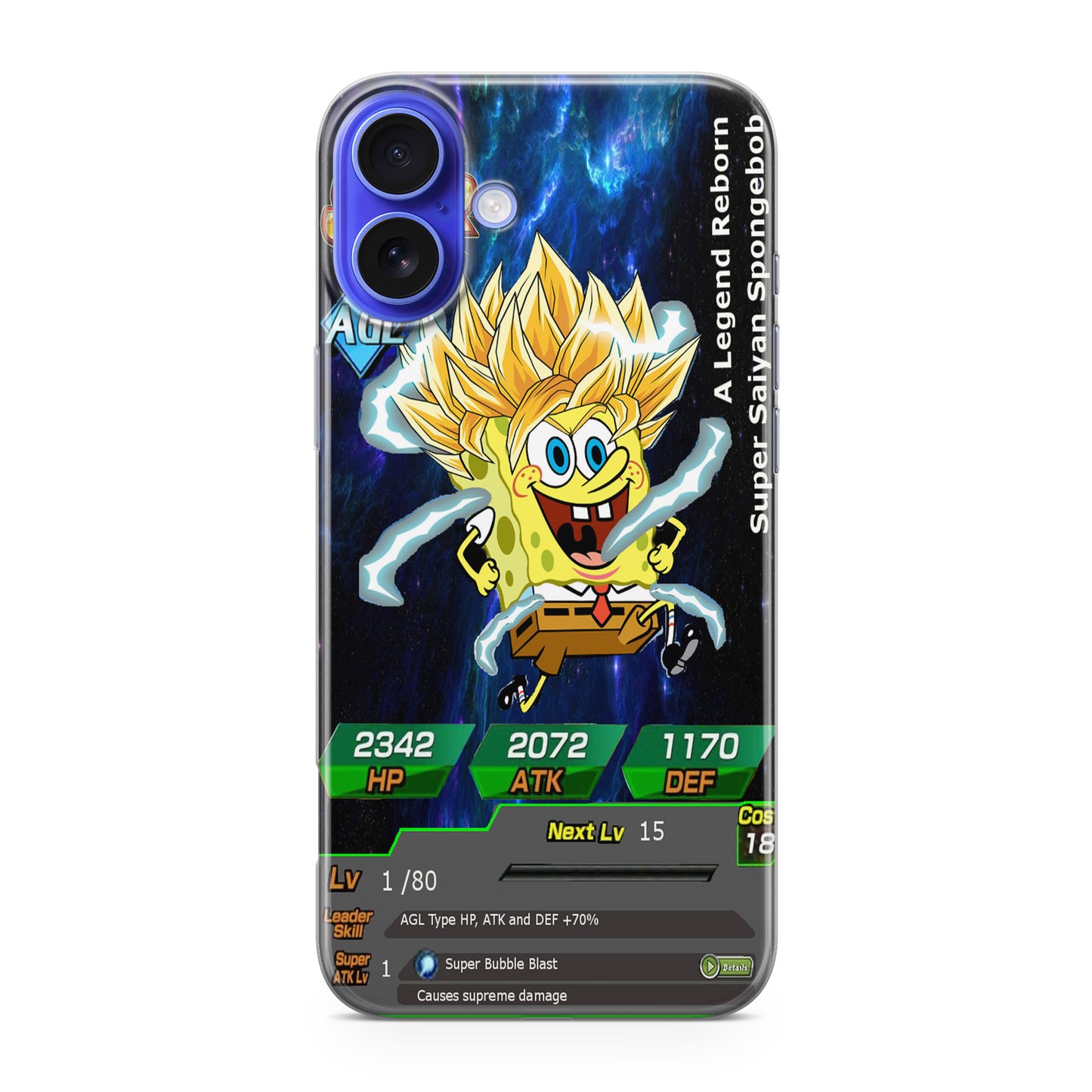 Super Saiyan Spongebob Card iPhone 16 / 16 Plus Case