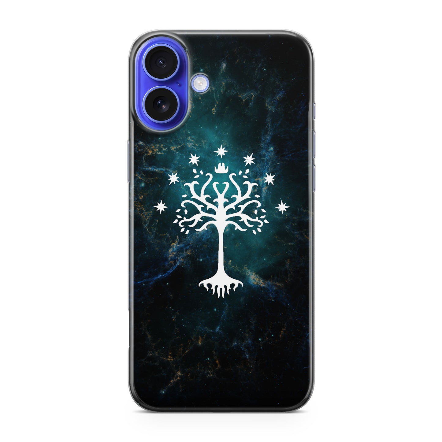 White Tree Of Gondor In Space Nebula iPhone 16 / 16 Plus Case