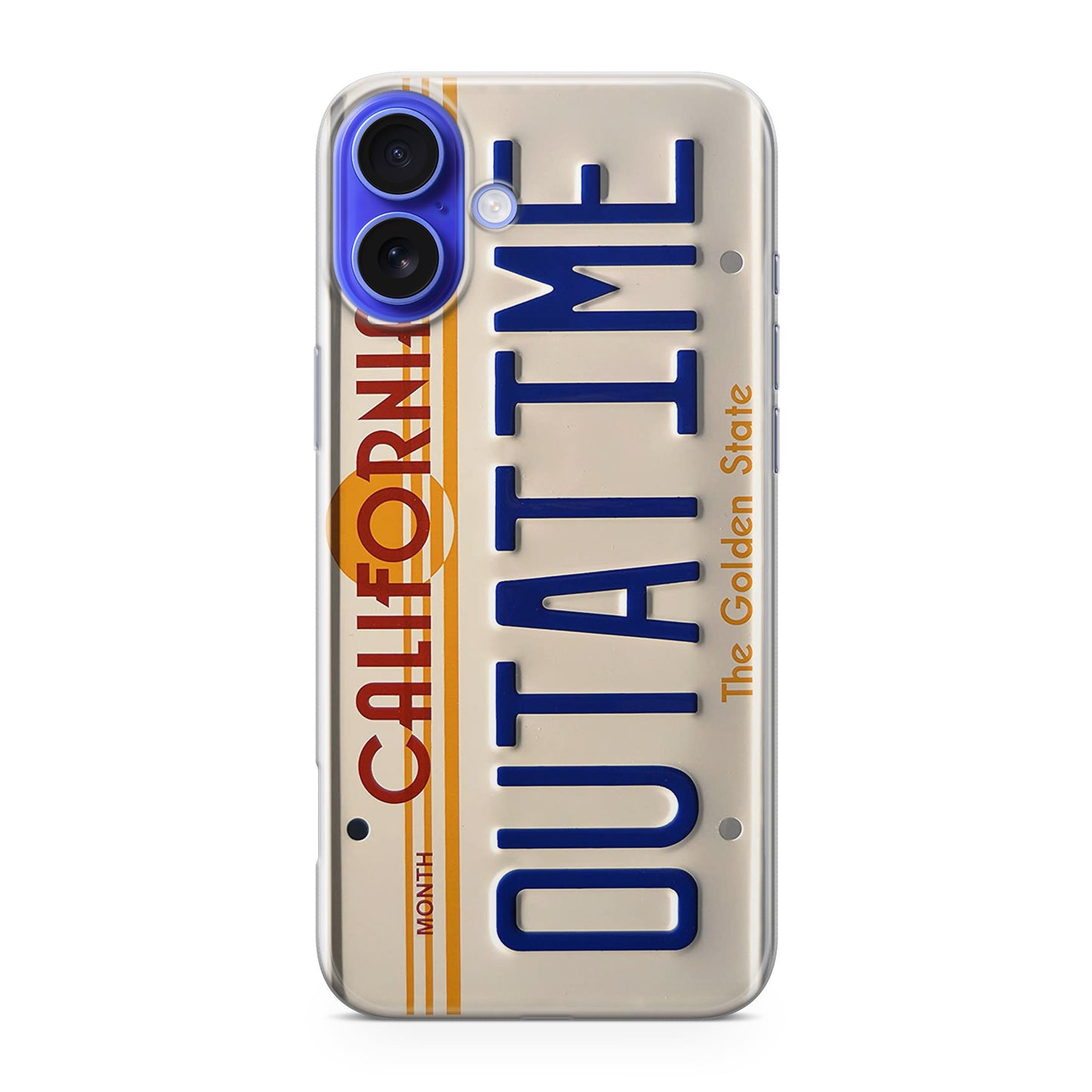 Back to the Future License Plate Outatime iPhone 16 / 16 Plus Case