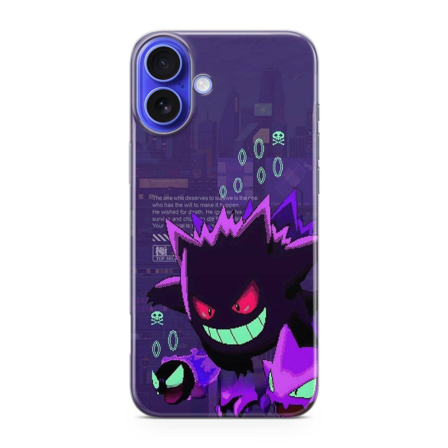 Gengar Pixel Art iPhone 16 / 16 Plus Case