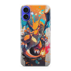 Charizard Inferno on Canvas iPhone 16 / 16 Plus Case