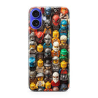 Mini Figures Heroes Assemble iPhone 16 / 16 Plus Case
