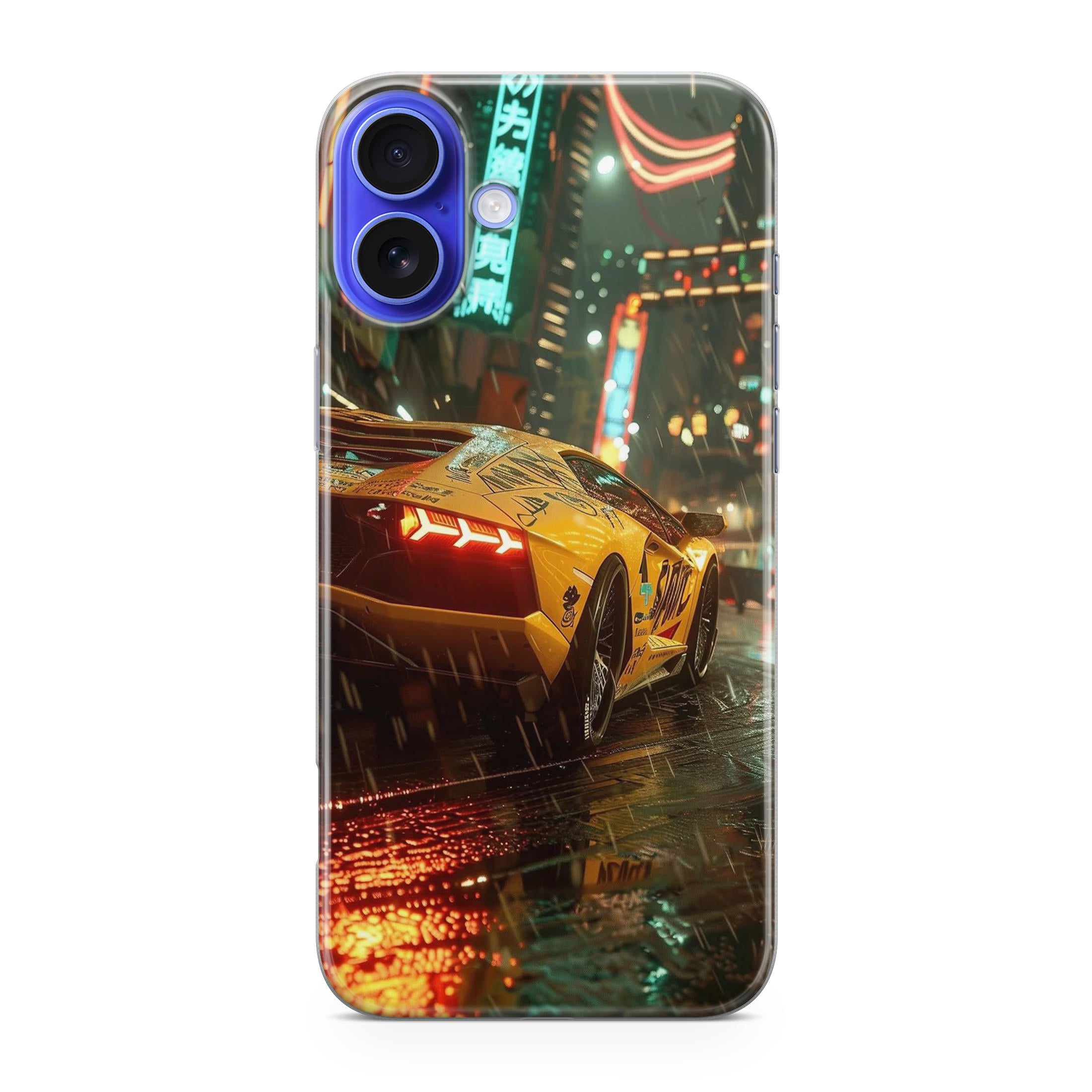 Night Drift Thunder Neon Streets iPhone 16 / 16 Plus Case