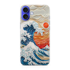 The Great Wave Off Paper Art iPhone 16 / 16 Plus Case