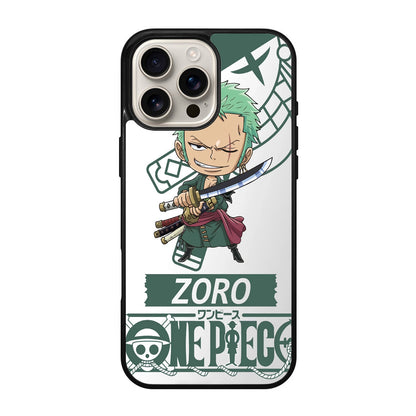 Chibi Zoro iPhone 16 Pro / 16 Pro Max Case