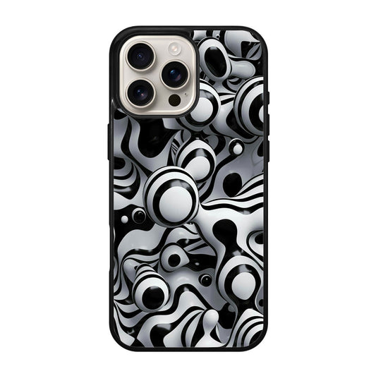 Abstract Art Black White iPhone 16 Pro / 16 Pro Max Case