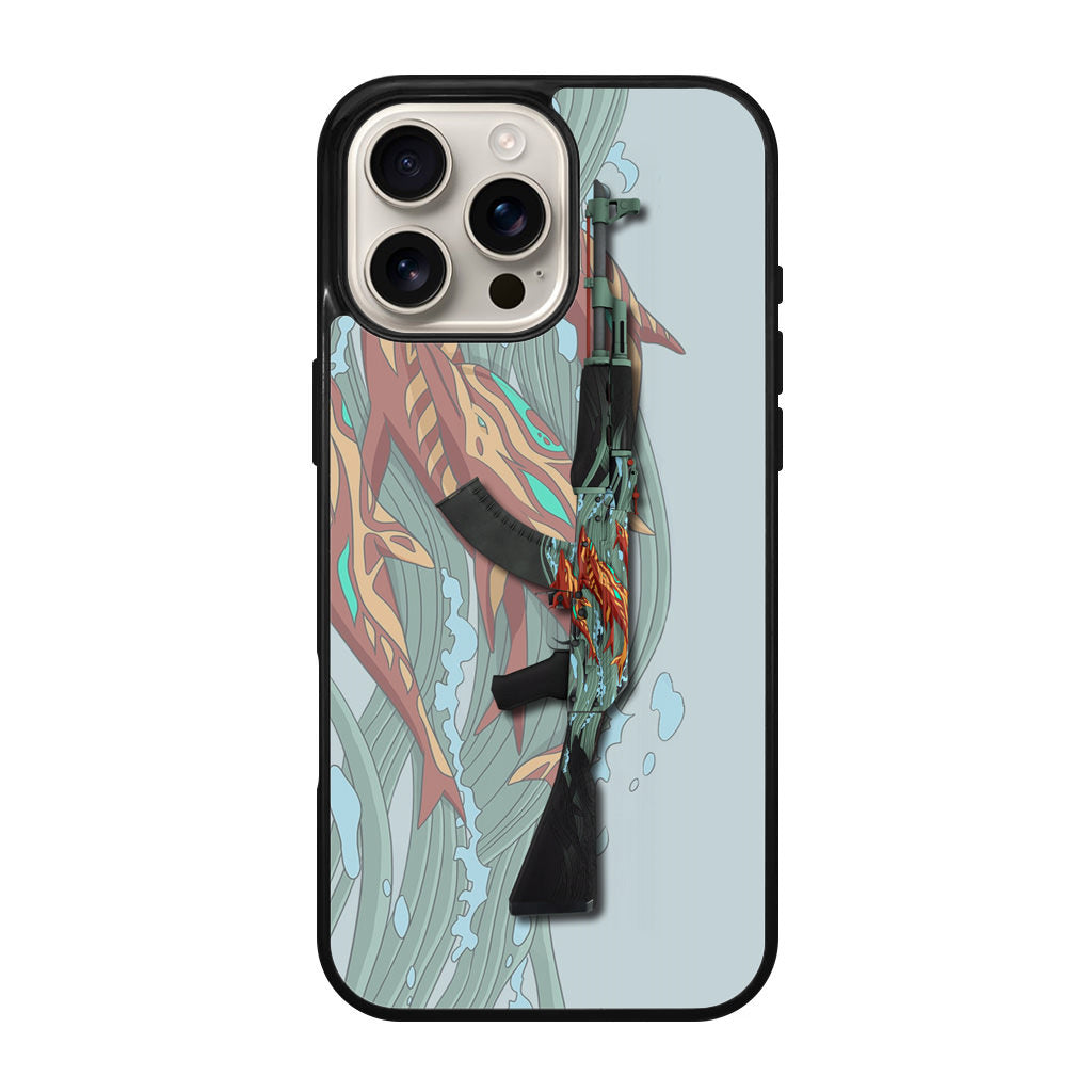 AK-47 Aquamarine Revenge iPhone 16 Pro / 16 Pro Max Case