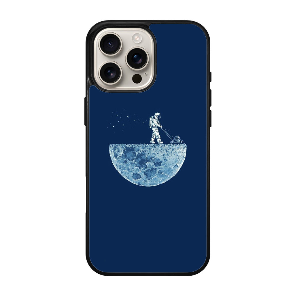 Astronaut Mowing The Moon iPhone 16 Pro / 16 Pro Max Case