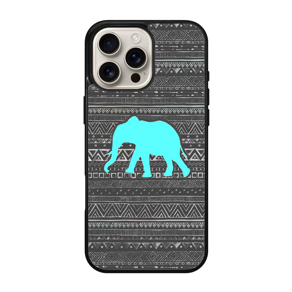 Aztec Elephant Turquoise iPhone 16 Pro / 16 Pro Max Case