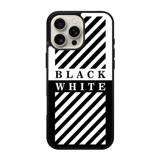 Black White Stripes iPhone 16 Pro / 16 Pro Max Case