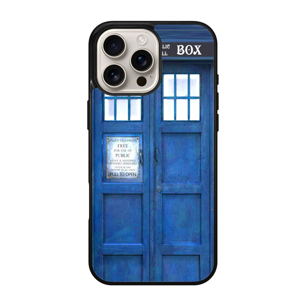 Blue Police Call Box iPhone 16 Pro / 16 Pro Max Case