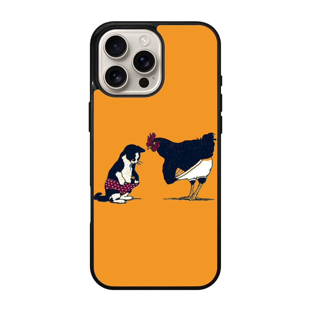 Cat Chicken Yellow Underwear Cute iPhone 16 Pro / 16 Pro Max Case