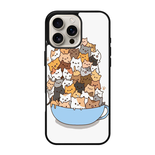 Cats on A Bowl iPhone 16 Pro / 16 Pro Max Case