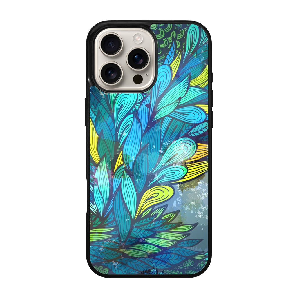 Colorful Art in Blue iPhone 16 Pro / 16 Pro Max Case