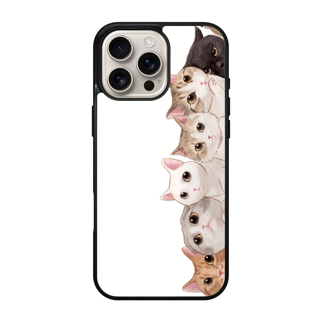 Cute Cats Vertical iPhone 16 Pro / 16 Pro Max Case