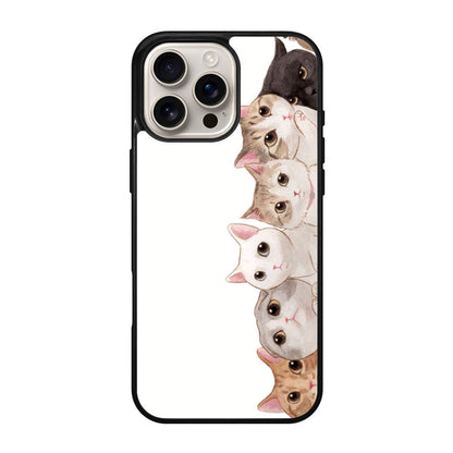 Cute Cats Vertical iPhone 16 Pro / 16 Pro Max Case