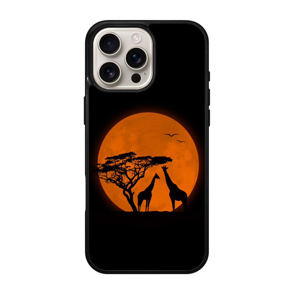 Giraffes Silhouette iPhone 16 Pro / 16 Pro Max Case