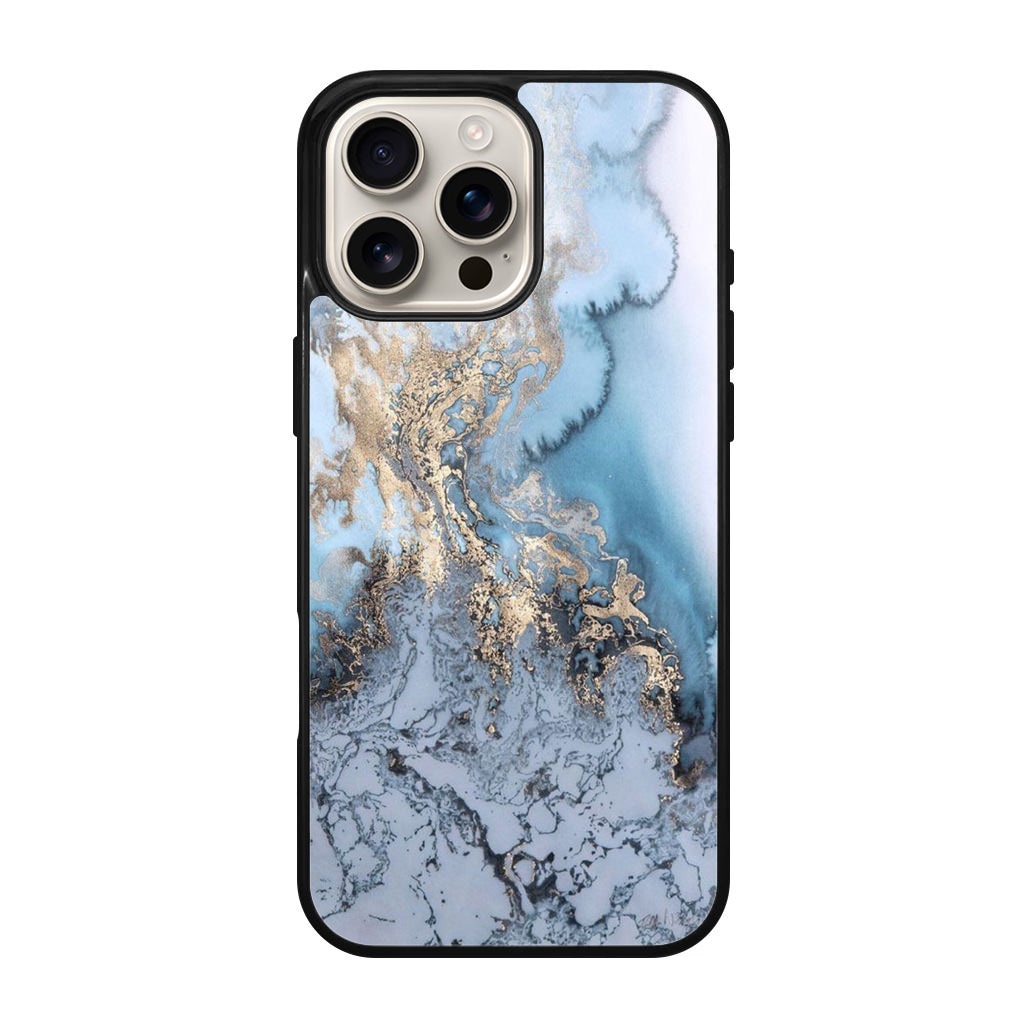 Golden Azure Marble iPhone 16 Pro / 16 Pro Max Case