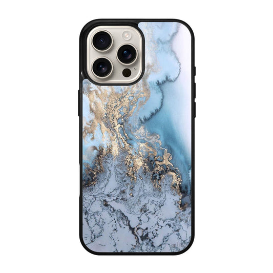 Golden Azure Marble iPhone 16 Pro / 16 Pro Max Case