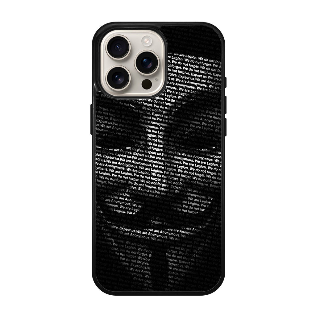 Guy Fawkes Mask Anonymous iPhone 16 Pro / 16 Pro Max Case