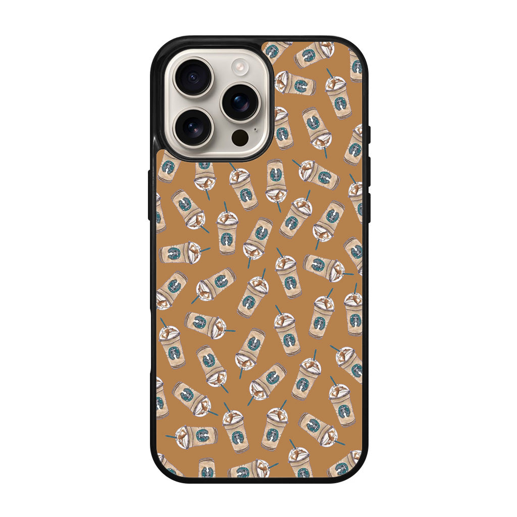 Iced Cappuccinos Lover Pattern iPhone 16 Pro / 16 Pro Max Case