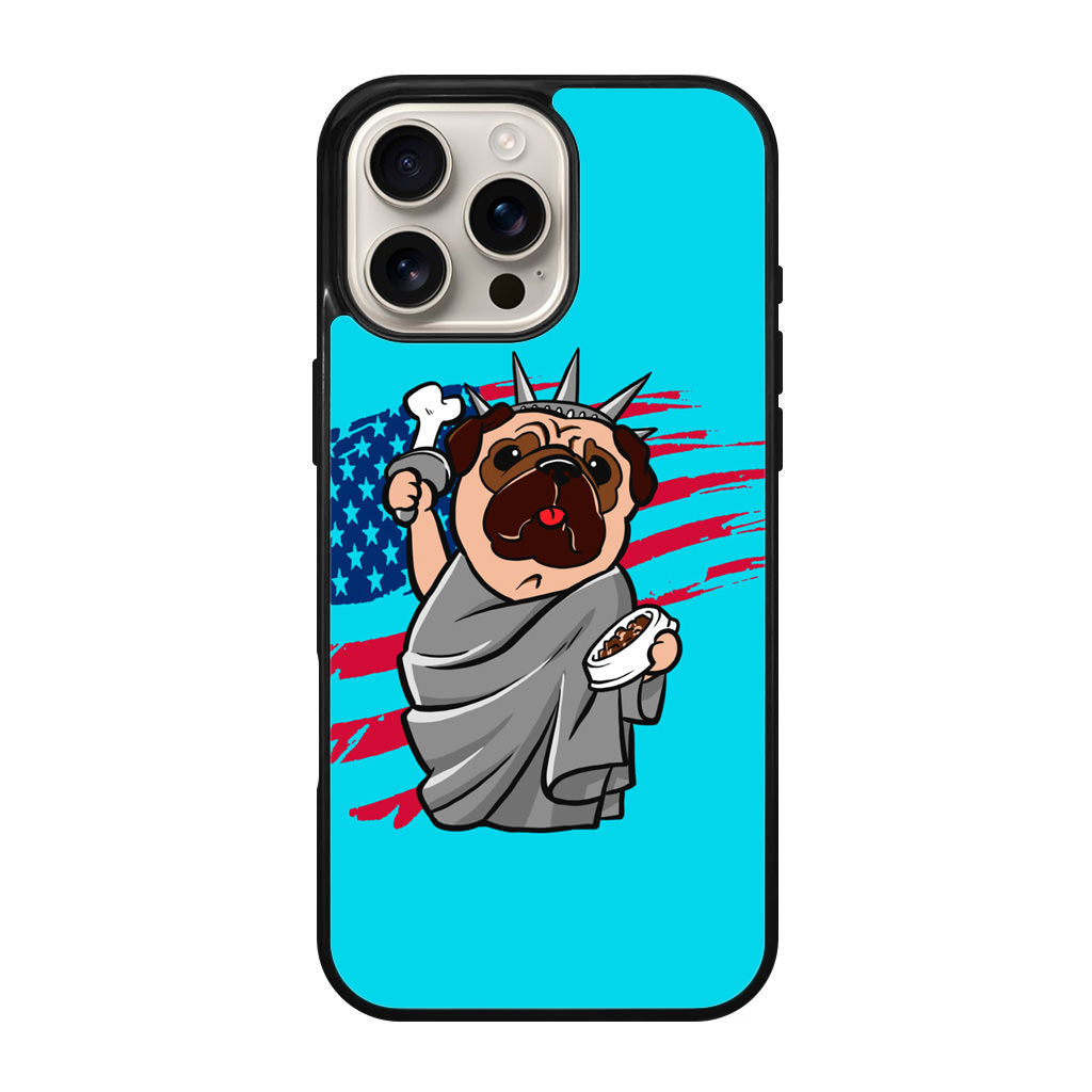 Independence Day Pug iPhone 16 Pro / 16 Pro Max Case