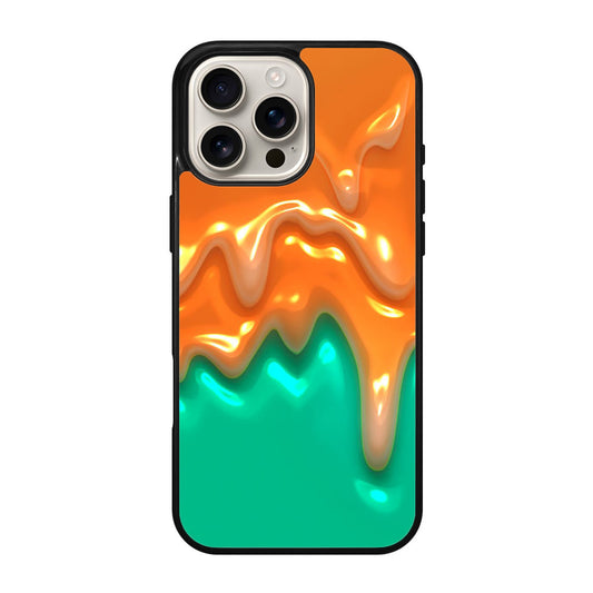 Orange Paint Dripping iPhone 16 Pro / 16 Pro Max Case