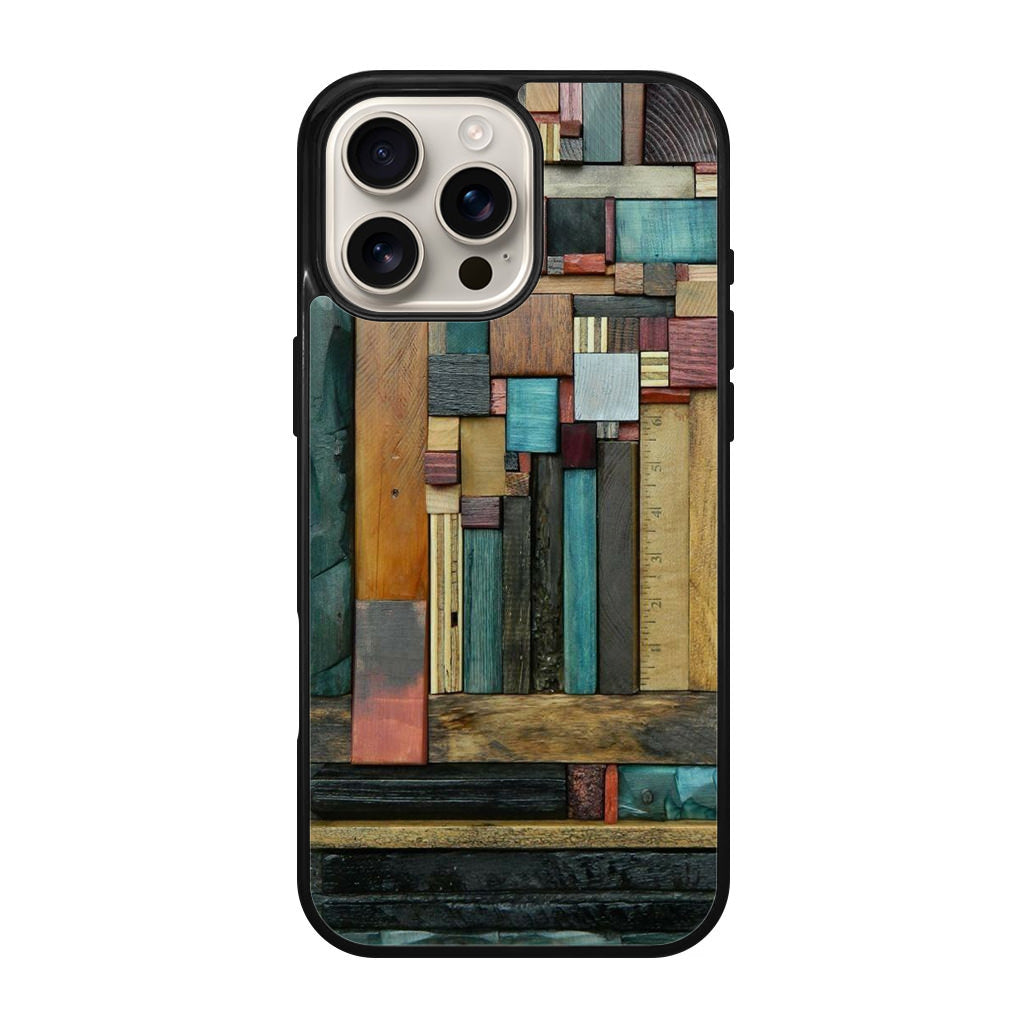 Painted Abstract Wood Sculptures iPhone 16 Pro / 16 Pro Max Case