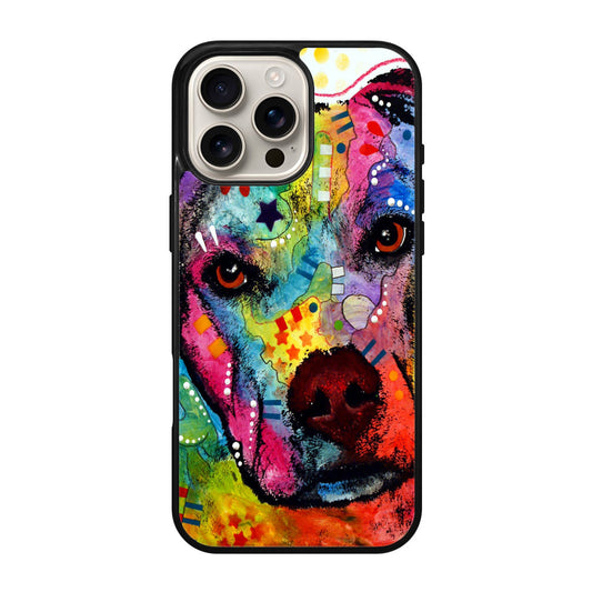 Pitbull Love Painting iPhone 16 Pro / 16 Pro Max Case