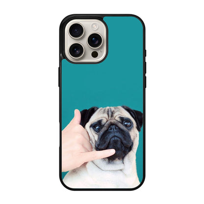 Pug is on the Phone iPhone 16 Pro / 16 Pro Max Case