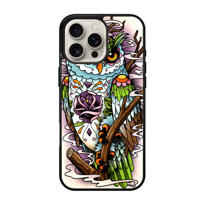 Sugar Skull Owl Tattoo iPhone 16 Pro / 16 Pro Max Case