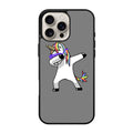 Unicorn Dabbing Grey iPhone 16 Pro / 16 Pro Max Case