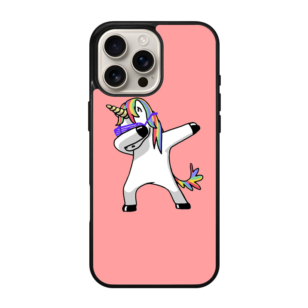 Unicorn Dabbing Pink iPhone 16 Pro / 16 Pro Max Case