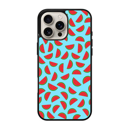 Watermelon Fruit Pattern Blue iPhone 16 Pro / 16 Pro Max Case