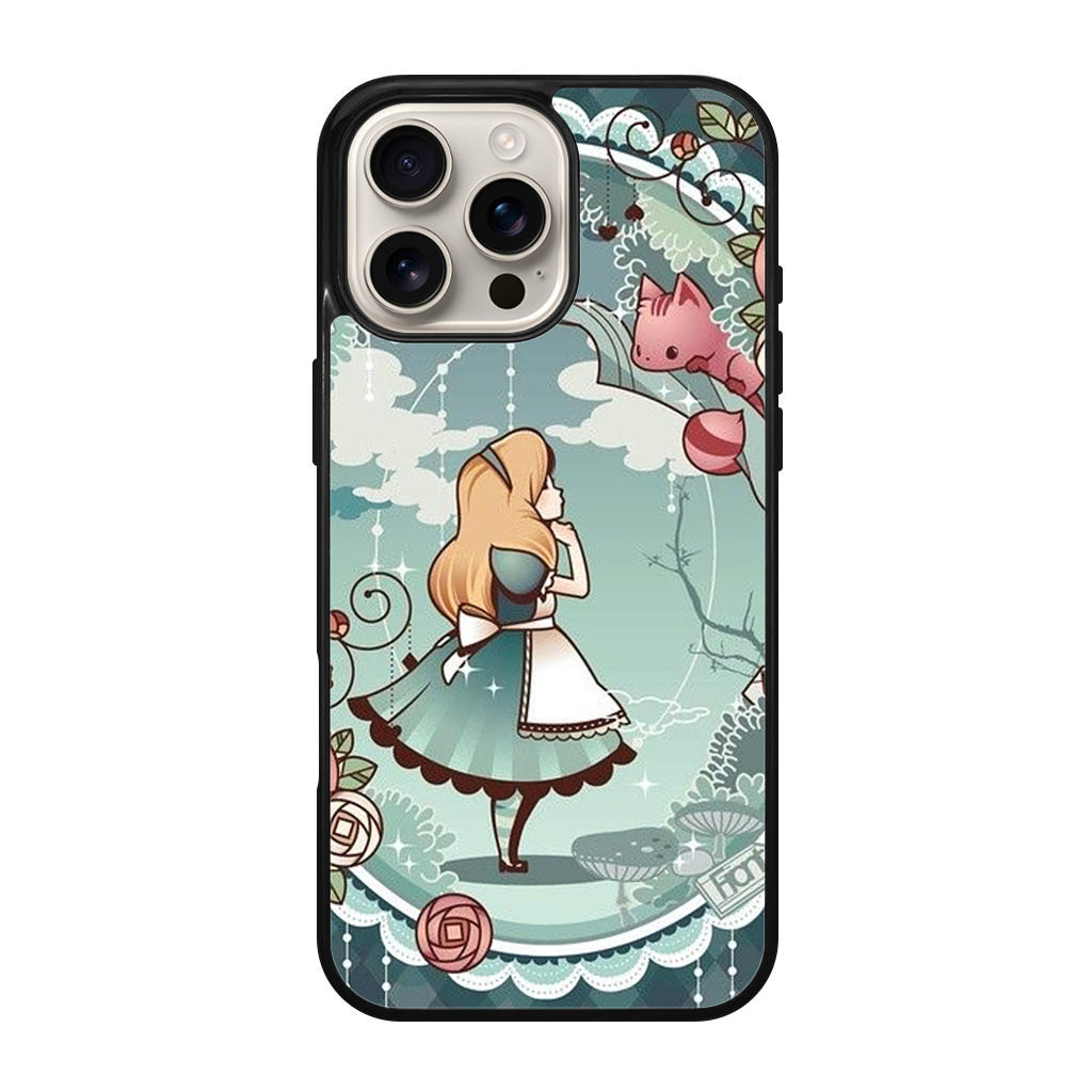 Alice And Cheshire Cat Poster iPhone 16 Pro / 16 Pro Max Case