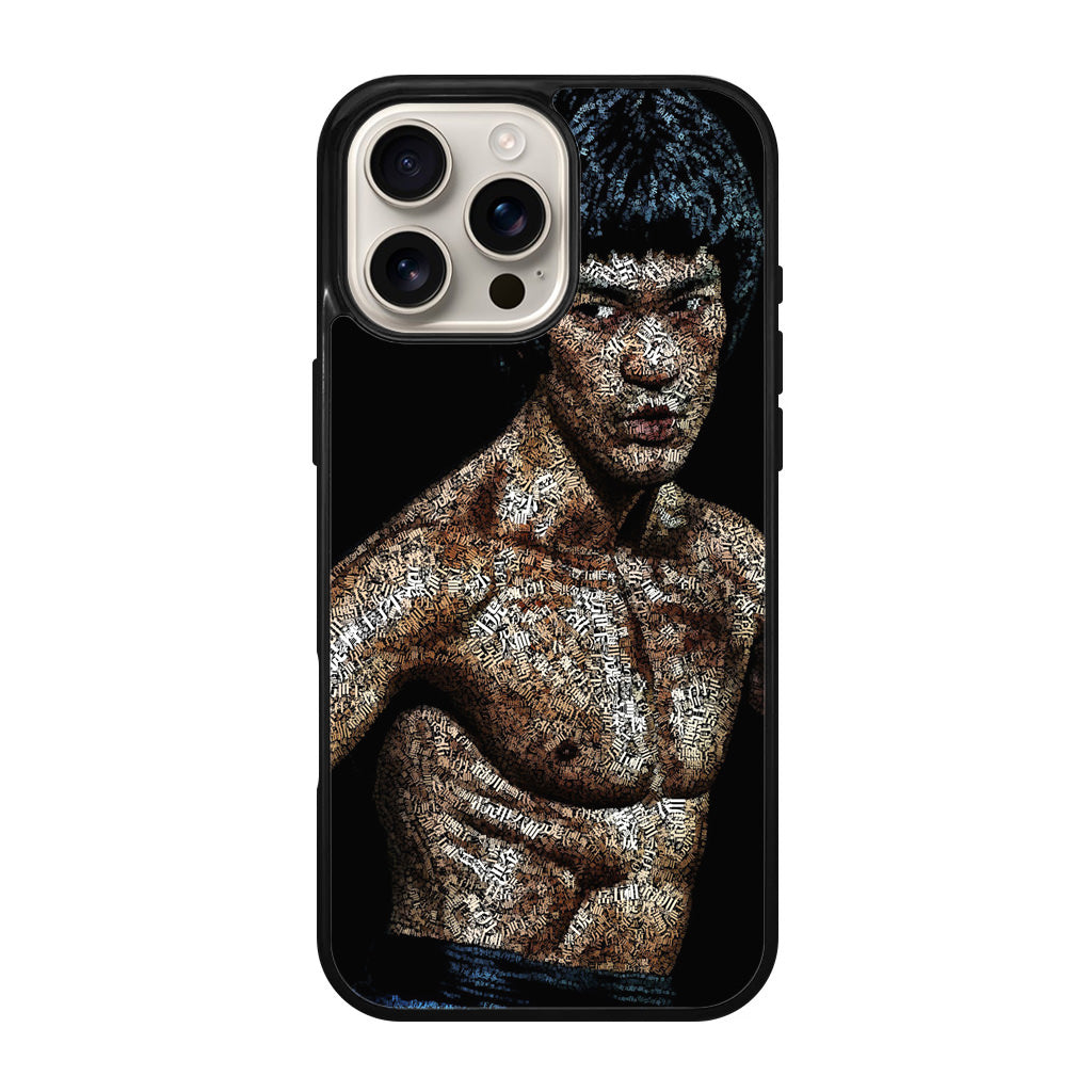 Bruce Lee Typograph iPhone 16 Pro / 16 Pro Max Case