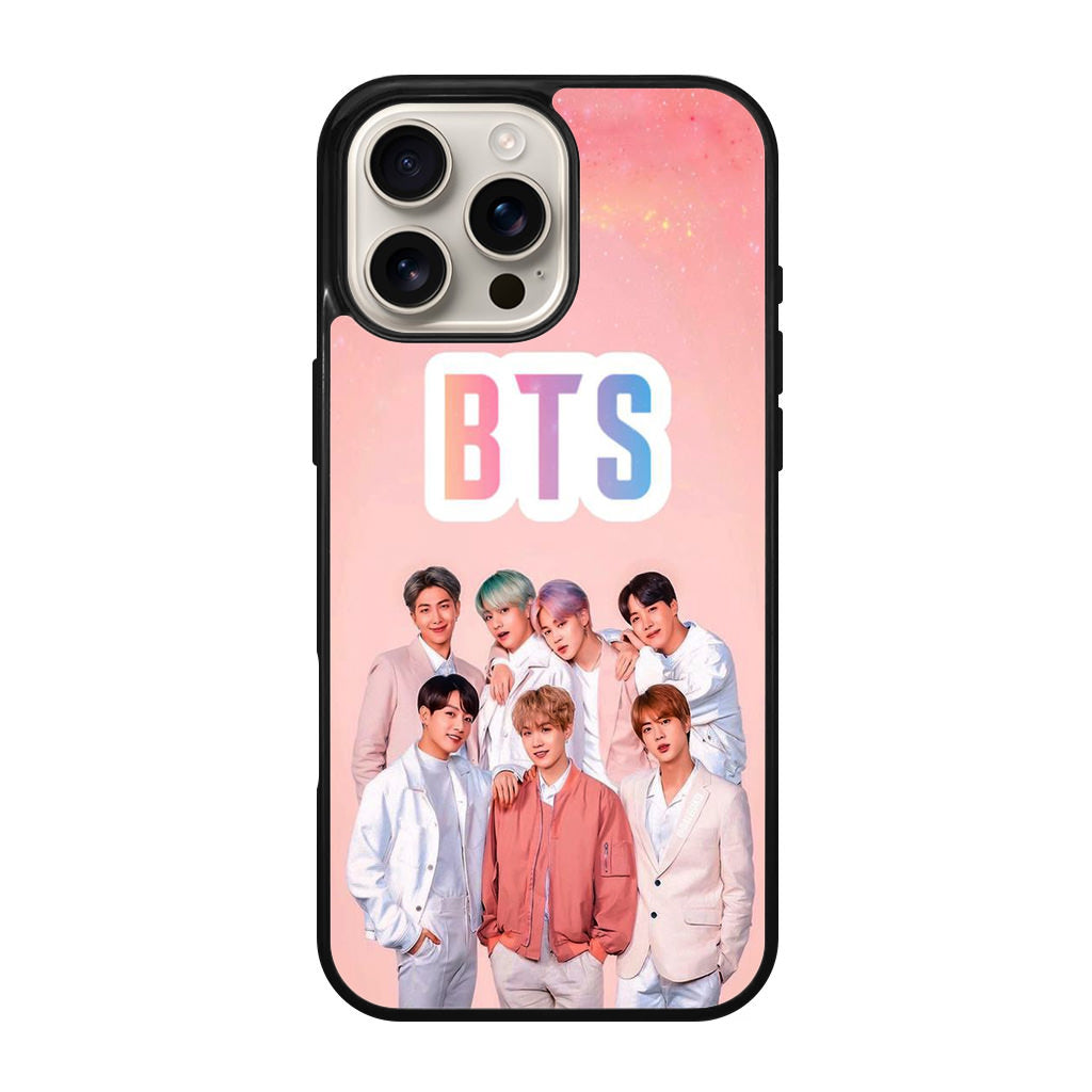 BTS Member in Pink iPhone 16 Pro / 16 Pro Max Case