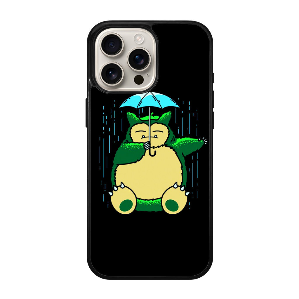 Cute Snorlax Umbrella iPhone 16 Pro / 16 Pro Max Case