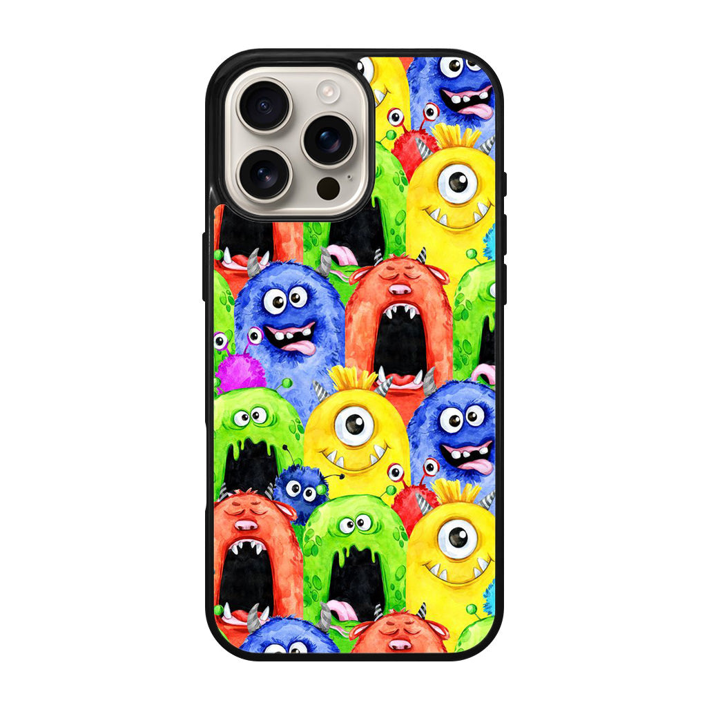 Monster Watercolor Art iPhone 16 Pro / 16 Pro Max Case