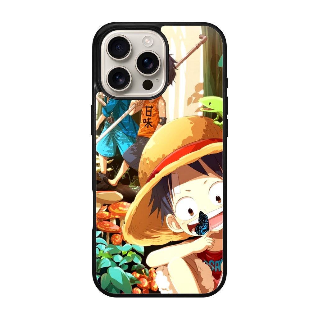 One Piece Little Sabo Ace Luffy Cute iPhone 16 Pro / 16 Pro Max Case