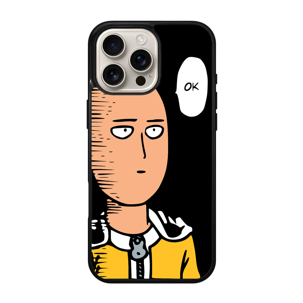 Saitama Poker Face iPhone 16 Pro / 16 Pro Max Case