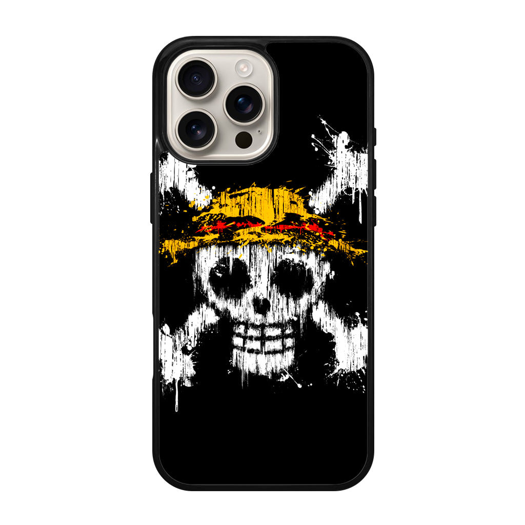 Straw Hat Pirate Logo Paint iPhone 16 Pro / 16 Pro Max Case