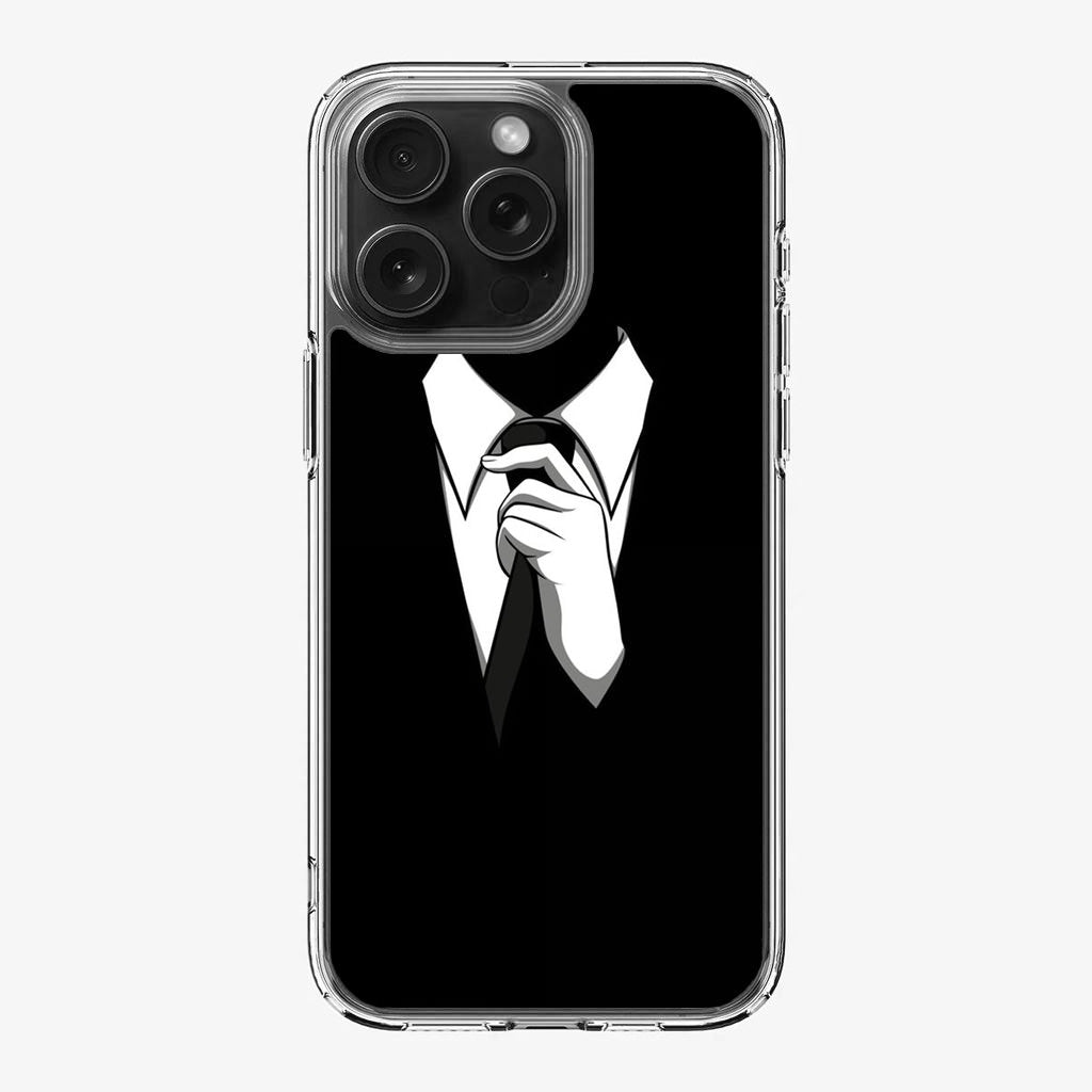 Anonymous Black White Tie iPhone 16 Pro / 16 Pro Max Case