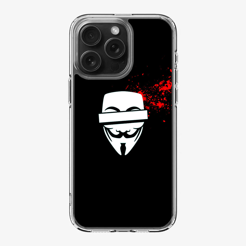 Anonymous Blood Splashes iPhone 16 Pro / 16 Pro Max Case