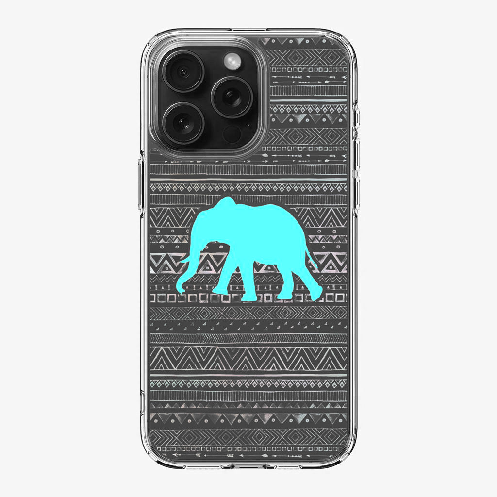 Aztec Elephant Turquoise iPhone 16 Pro / 16 Pro Max Case