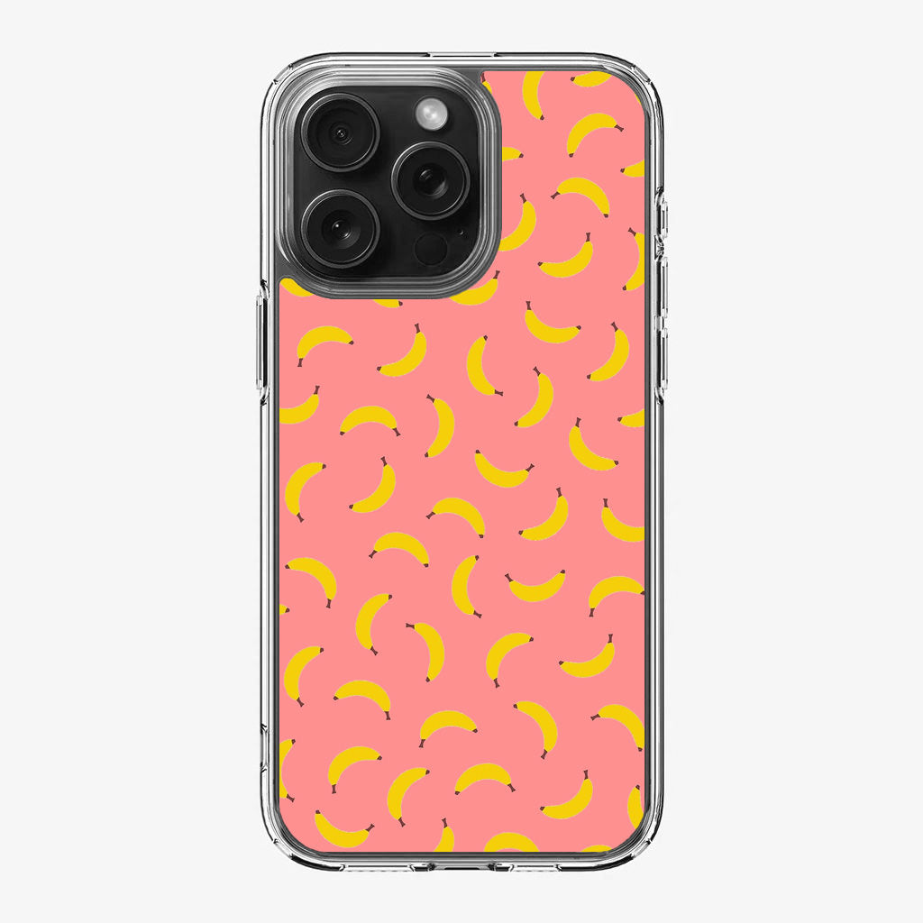 Bananas Fruit Pattern Pink iPhone 16 Pro / 16 Pro Max Case