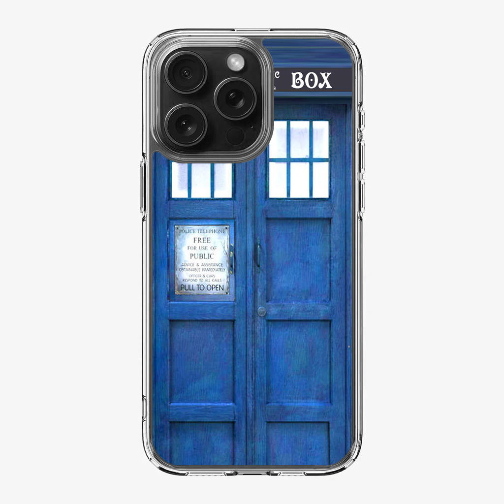 Blue Police Call Box iPhone 16 Pro / 16 Pro Max Case