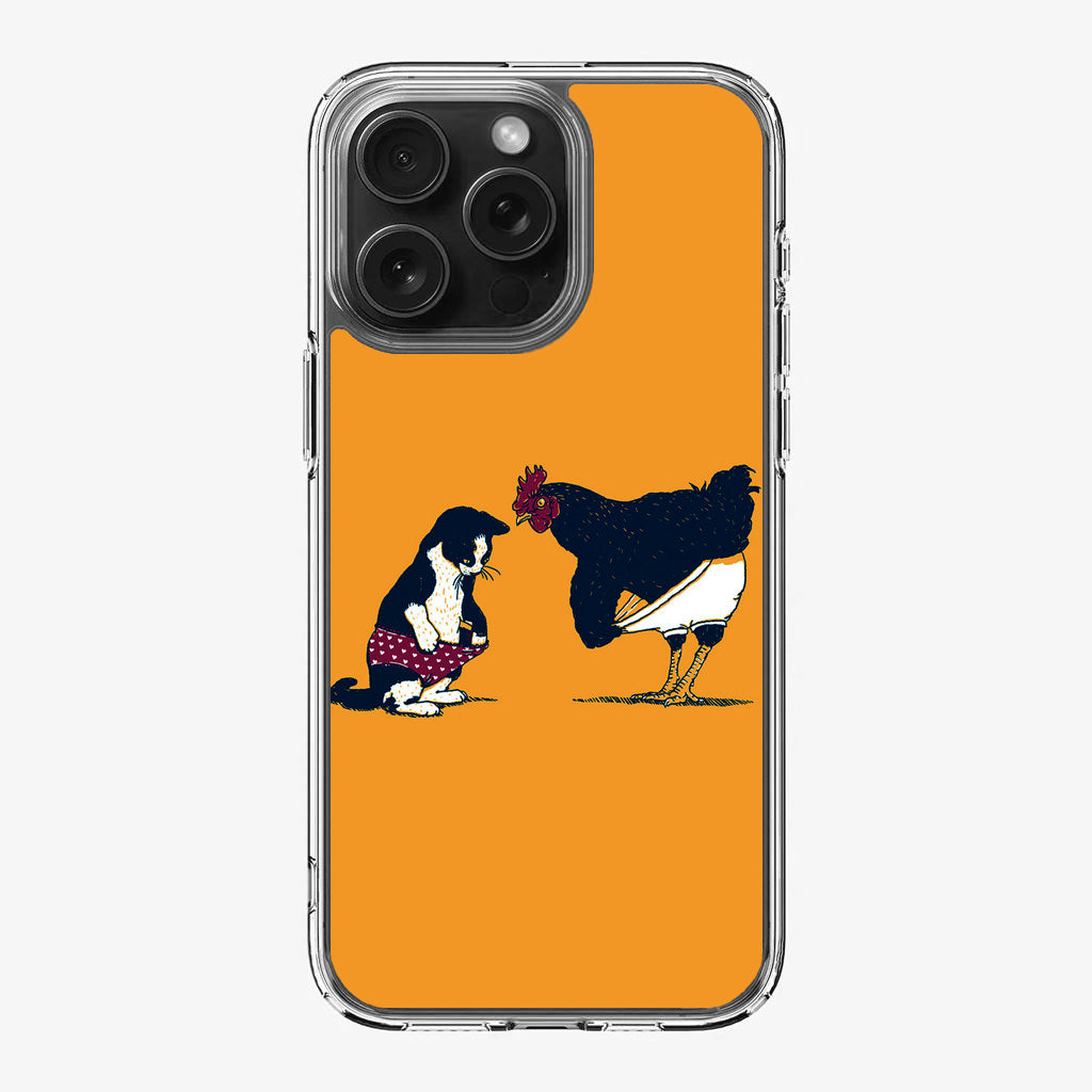 Cat Chicken Yellow Underwear Cute iPhone 16 Pro / 16 Pro Max Case