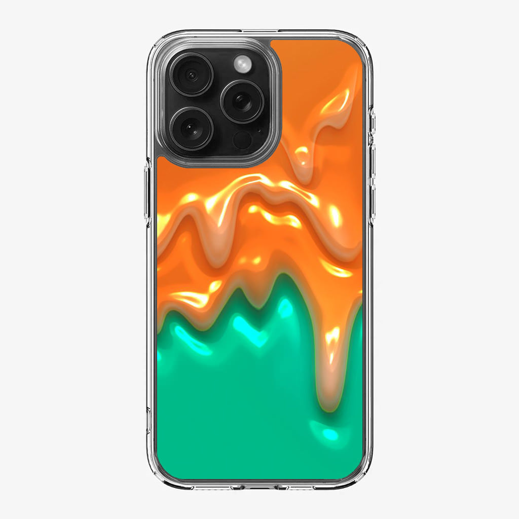 Orange Paint Dripping iPhone 16 Pro / 16 Pro Max Case