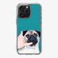 Pug is on the Phone iPhone 16 Pro / 16 Pro Max Case